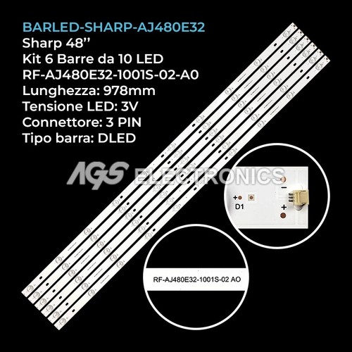Kit barre strip led tv - kit, 6