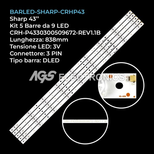 Kit barre strip - 9, led